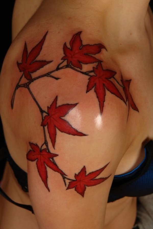 tatuagem de folhas design0551 
