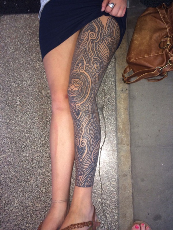 desenhos de tatuagem de perna sexy de mulheres (14) 