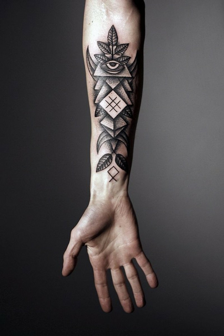 tatuagens-no-antebraço-design-opções-design-geométrica-original 