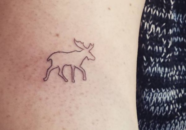 Little Moose Tattoo Design 