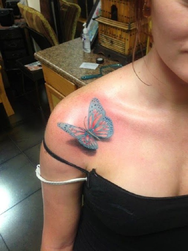 Tatuagem de borboleta 3D 35 