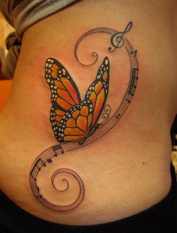 Desenhos de tatuagem de borboleta monarca 