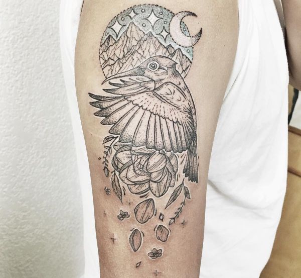 Idéias de tatuagem de beija-flor no braço 