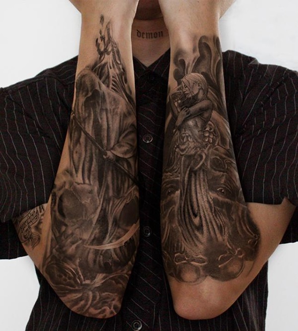35 Daring Grim Reaper Tattoo Ideas e Significados 35 