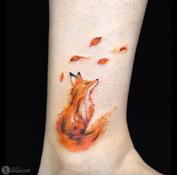 Desenhos de tatuagem de raposa mais fofa 2018 