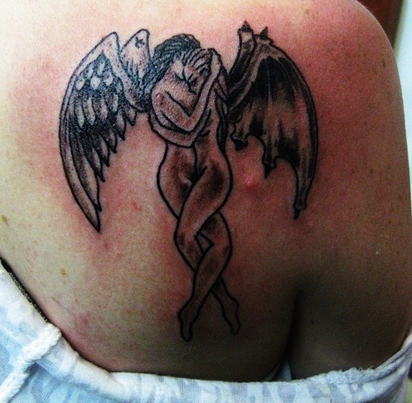 Desenhos de tatuagem de anjo e ideas8 