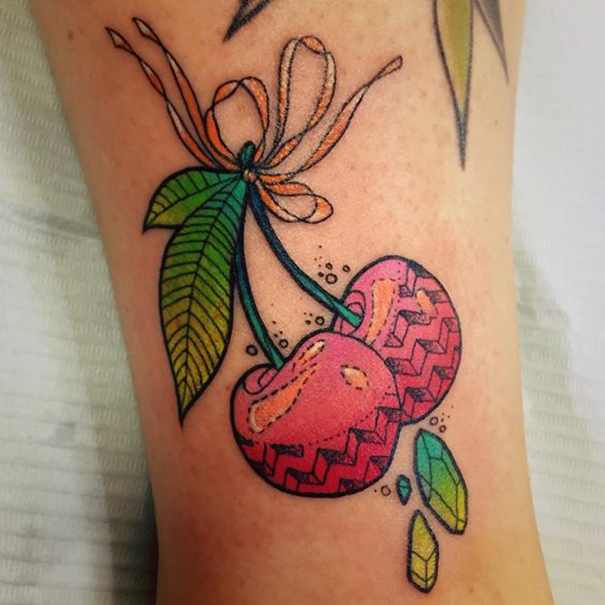 tatuagem de cereja para mulheres 