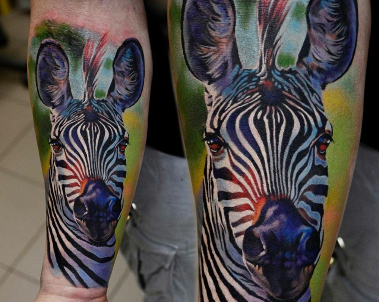 tatuagem-zebra-opções-moderno-estilo 