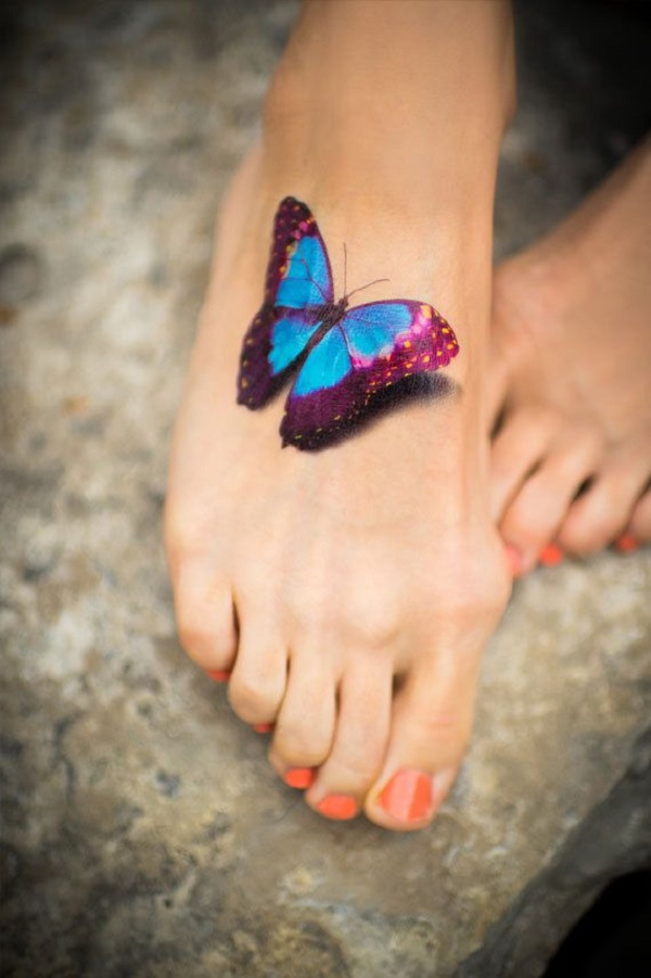 Tatuagem de borboleta 3D 53 