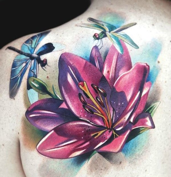 flores de lírio tatuagem 3 
