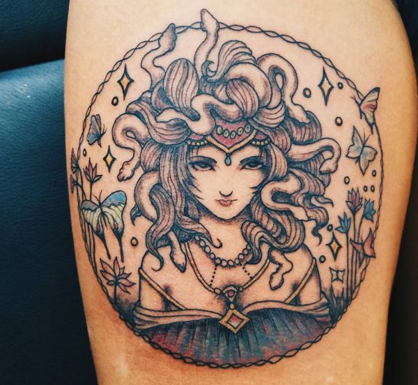 Design de tatuagem de medusa 