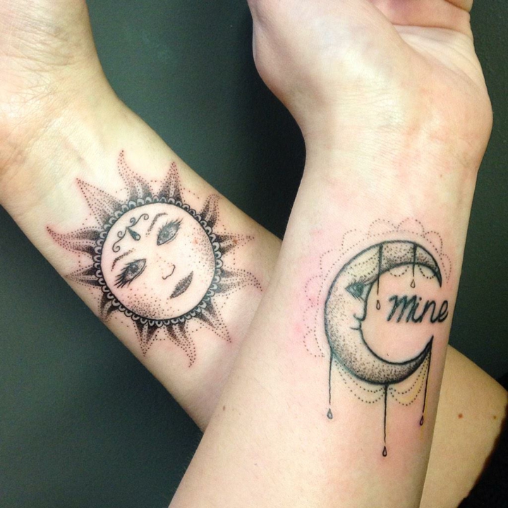 tatuagens idéias sol lua mulheres 