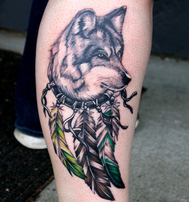 tatuagens de lobo-original-penas 