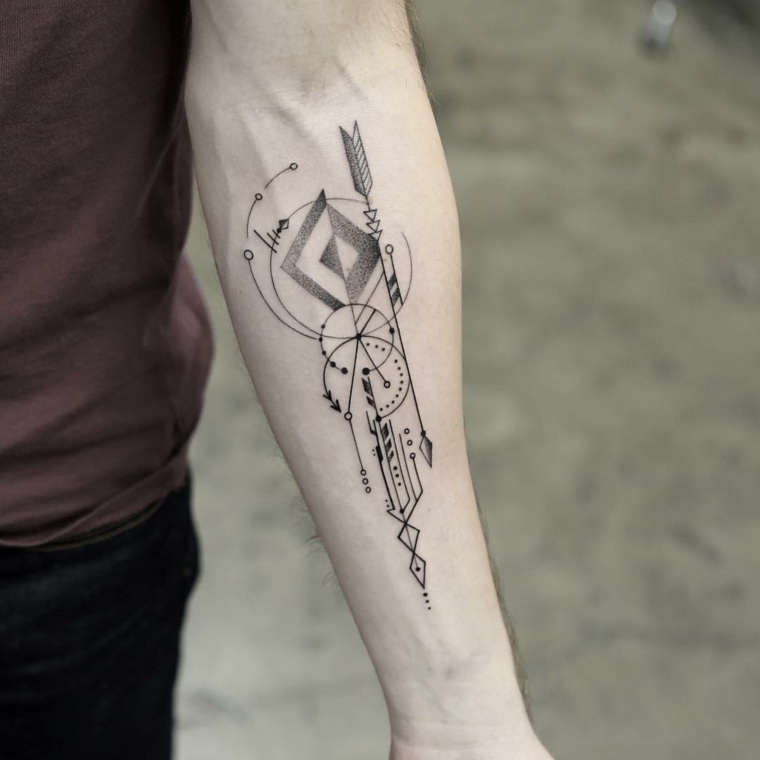 tatuagens-no-antebraço-design-opções-estilo geométrico 