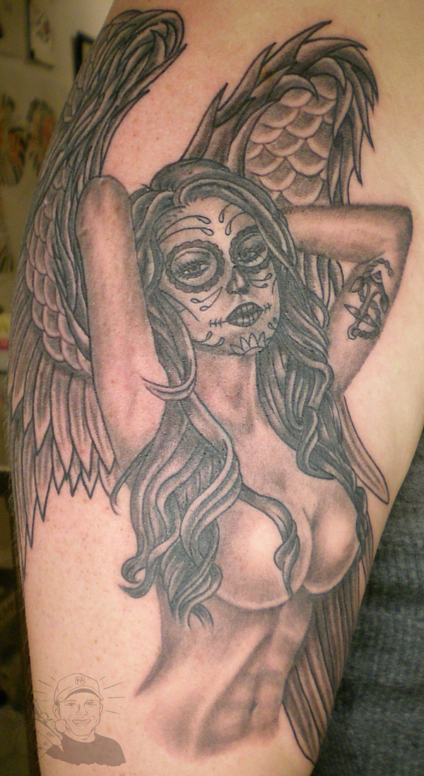 Desenhos de tatuagem de anjo e idéias30 