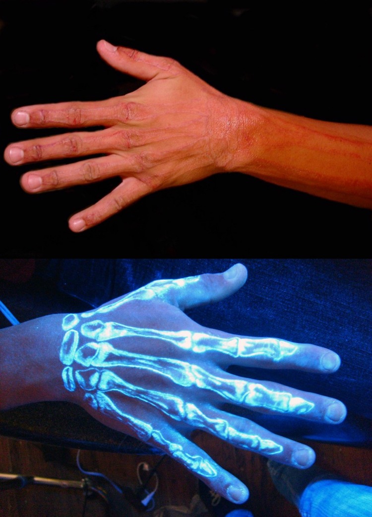 tatuagens originais idéias mãos esqueleto 