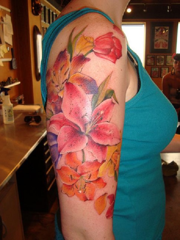 tatuagem de flores de lírio 24 
