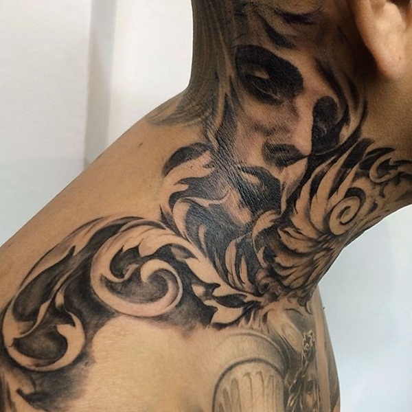 Desenhos de tatuagem de pescoço e idéias50 