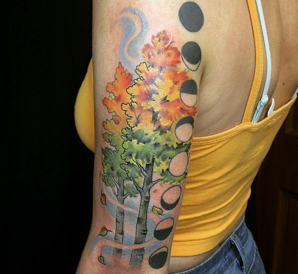 Aspen (Aspen) - Trees Tattoo no braço 