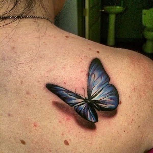 Tatuagem de borboleta 3D 21 