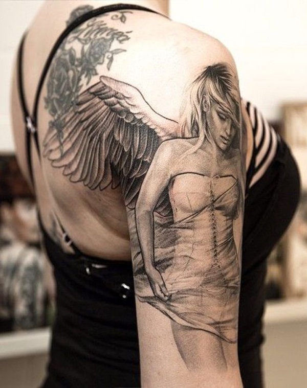 Desenhos de tatuagem de anjo e idéias24 