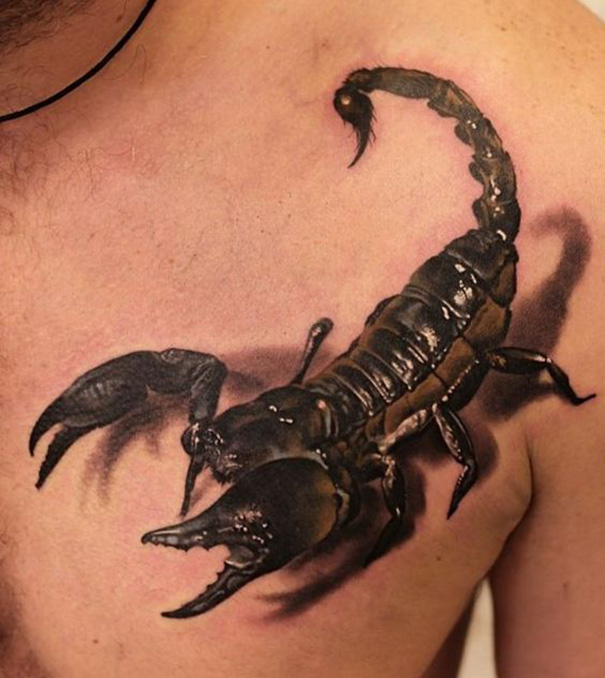 tatuagem do zodíaco do escorpião para homens 