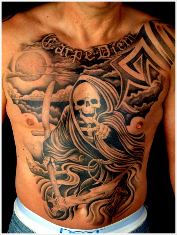 35 Daring Grim Reaper Tattoo Ideas e Significados 24 