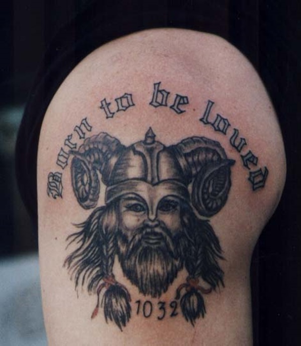 Desenhos e significados do tatuagem de Viking audaz 35 