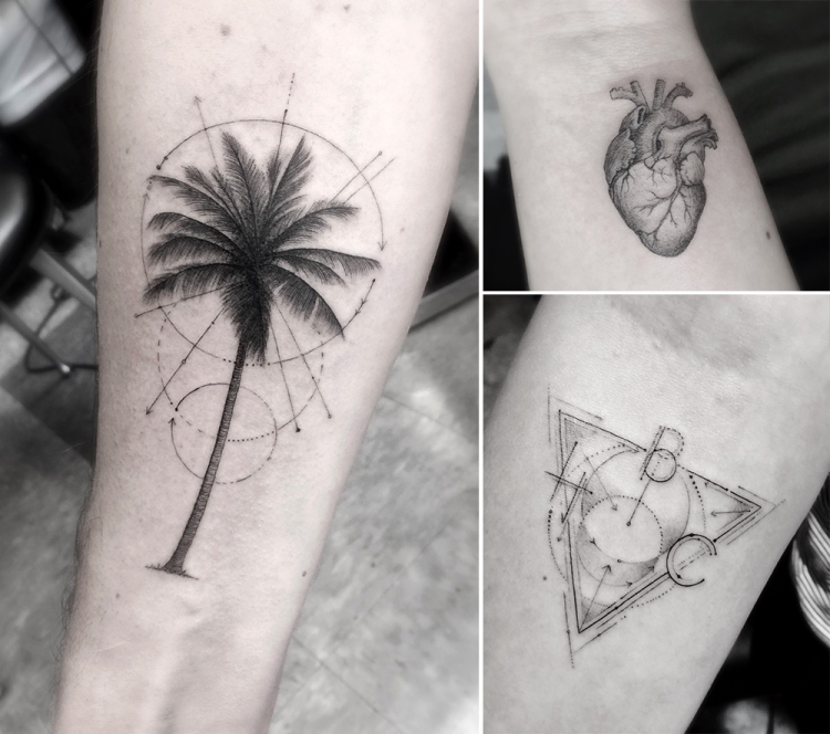 designs-de-tatuagens-geométricas-filigrana-dr-woo-palma-coração-opções 