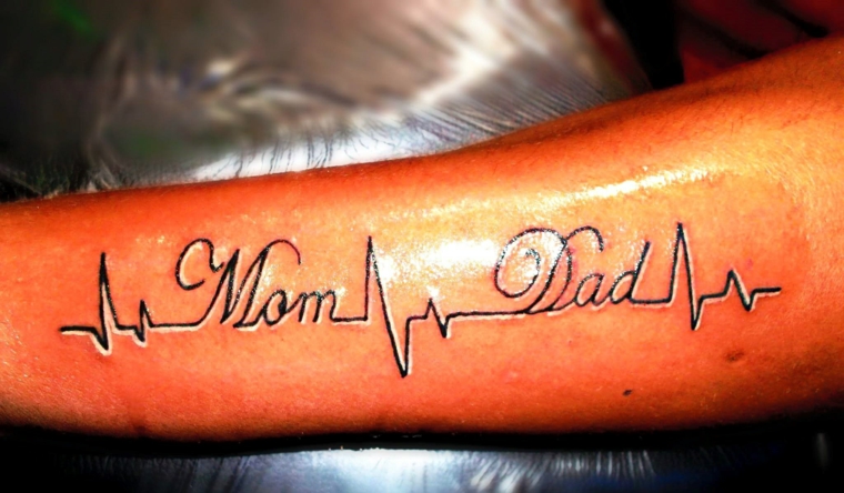 tatuagens-heartbeat-mãe-pai 