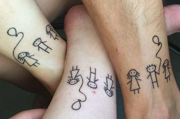 tatuagens de família bonitos 