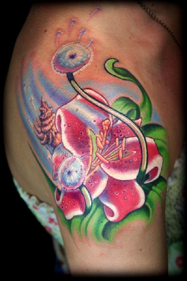 tatuagem de flores de lírio 17 