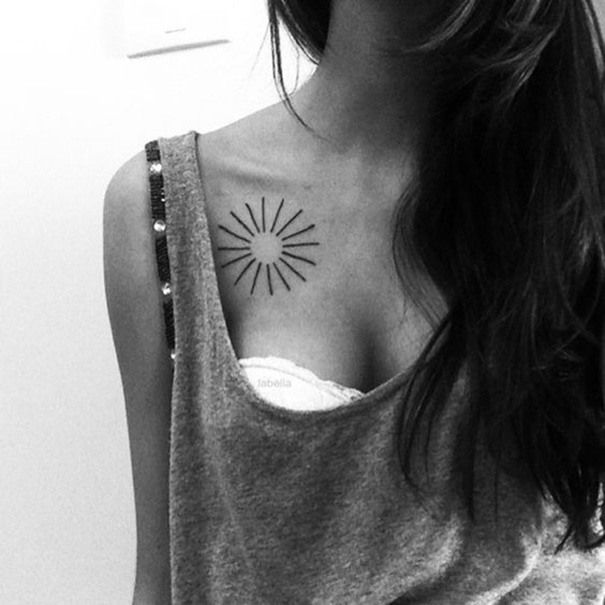 tatuagem de sol para mulheres 