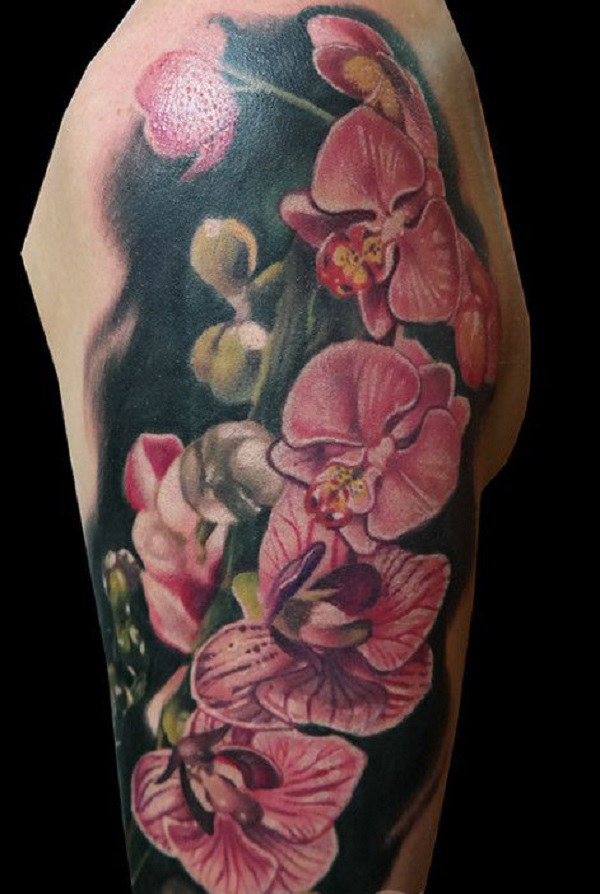 50+ ideias de tatuagem de orquídea » Tatuagens HD