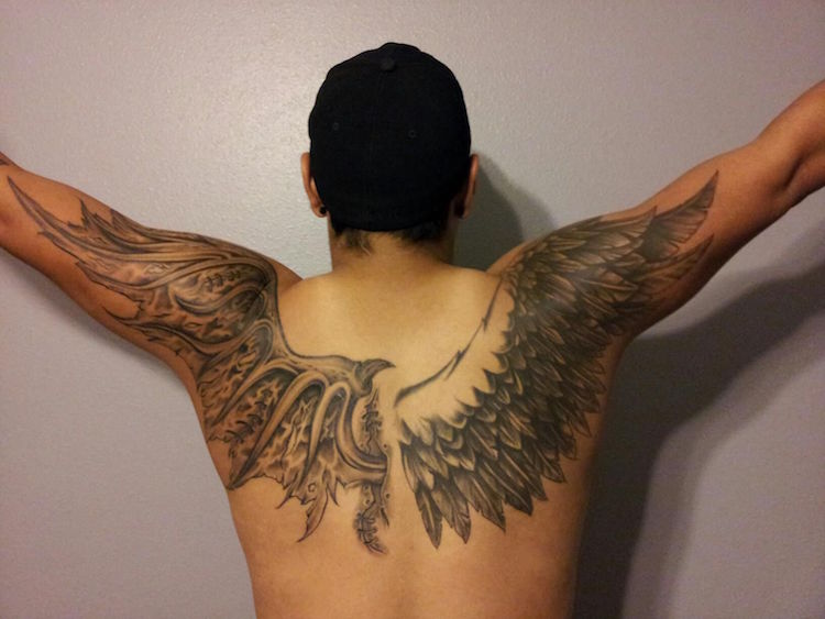tatuagens elegantes especiais dos anjos 