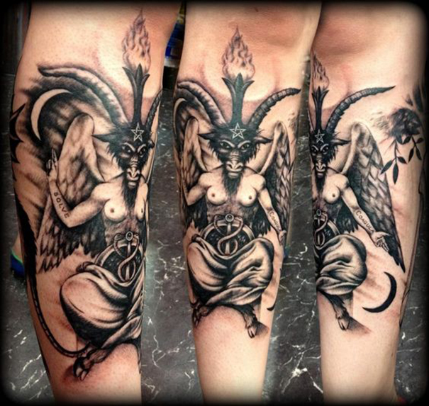 tatuagem de demônio no braço 
