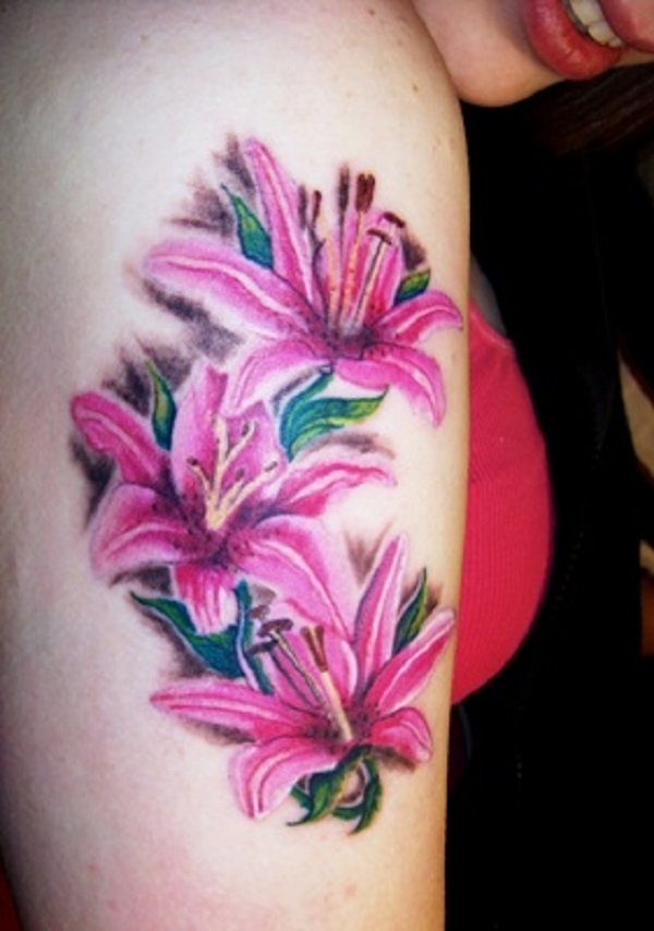 tatuagem de flores de lírio 45 