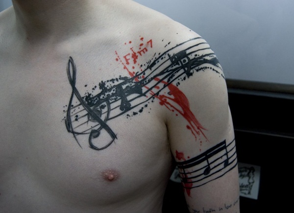 Desenhos de tatuagem de música 6 