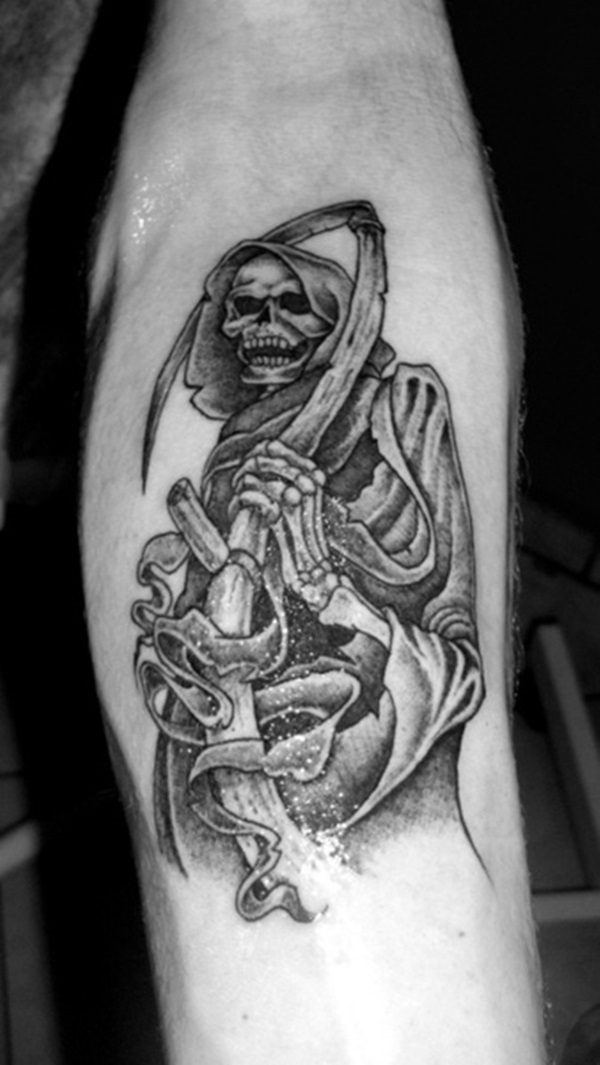 35 Daring Grim Reaper Tatuagem Ideias e Significados 4 