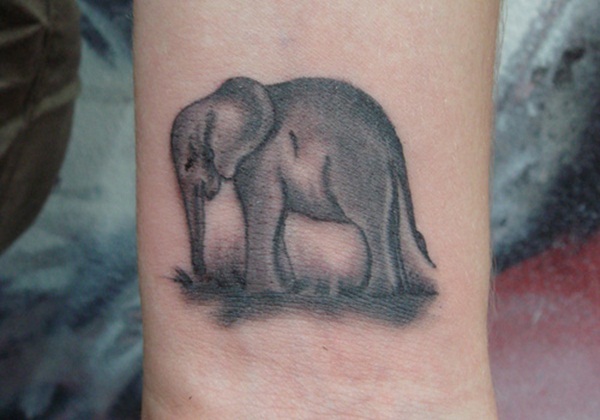 Projetos minúsculos Vectorial bonitos da tatuagem do elefante (34) 