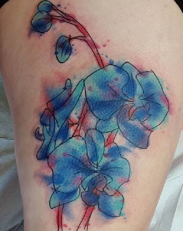 Tatuagem de orquídea 43 