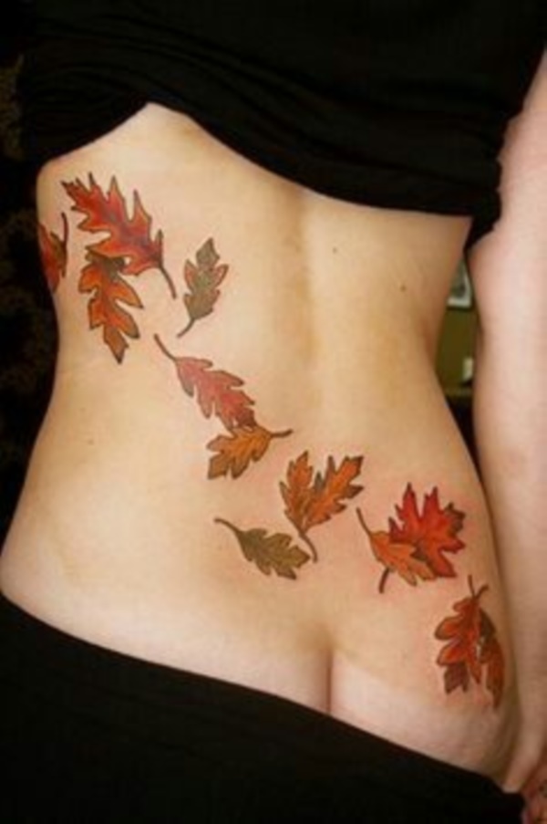 tatuagem de folhas design0601 