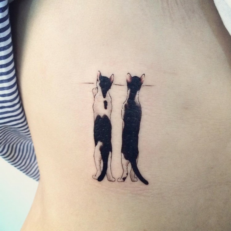 tatuagens de gatos do corpo 