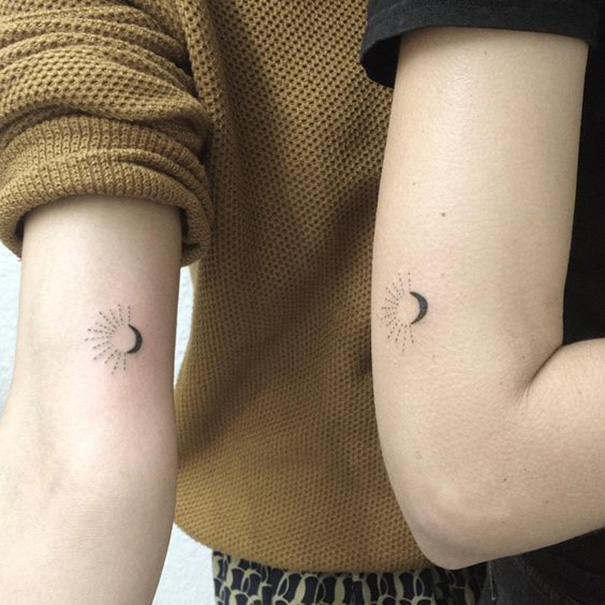 tatuagem de sol para casal 