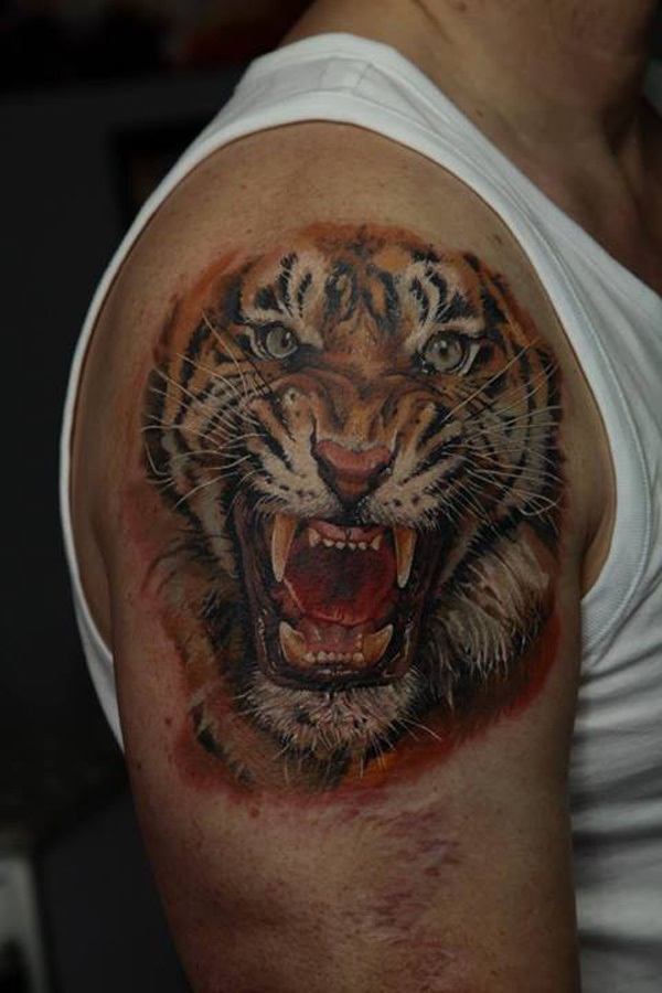 Desenhos de tatuagem de tigre para homens (11) 