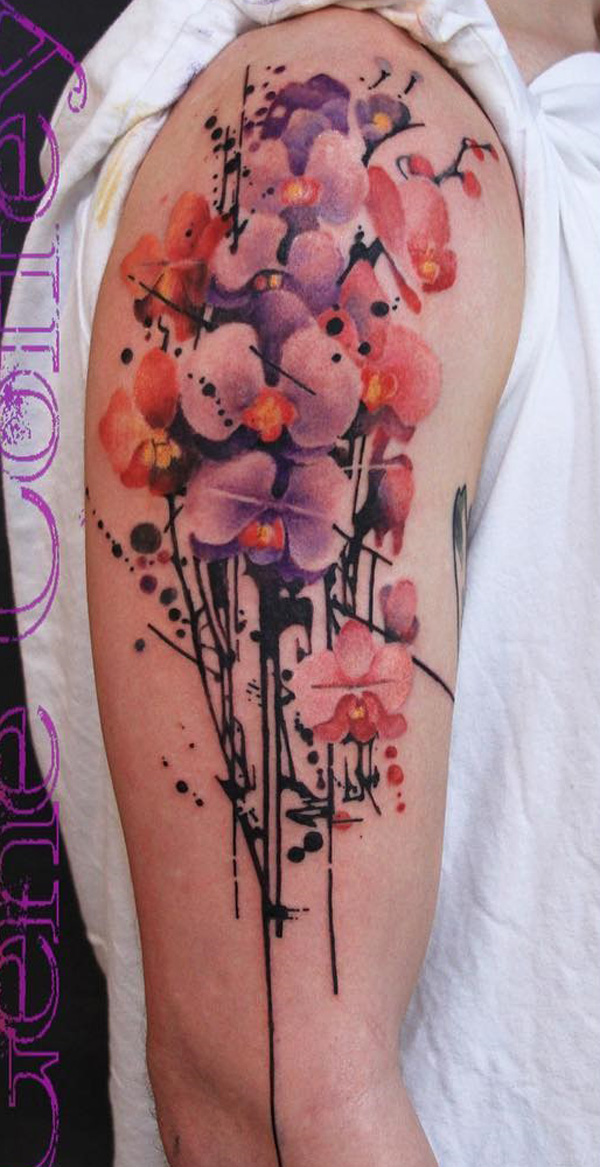 Tatuagem de orquídea 6 