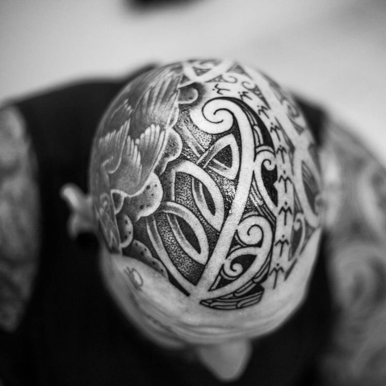 Tatuagens maori que significam motivos-cabeça-homem 