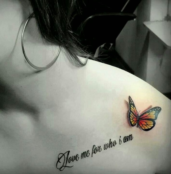Tatuagem de borboleta 3D 45 