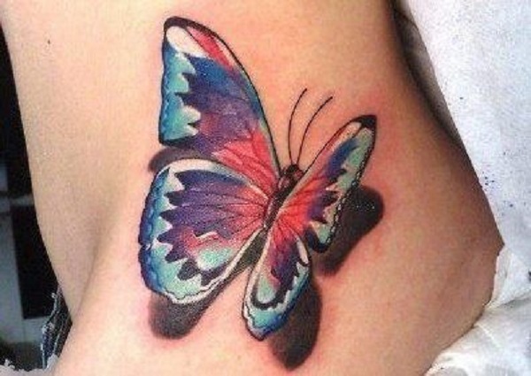 Tatuagem de borboleta 3D 55 