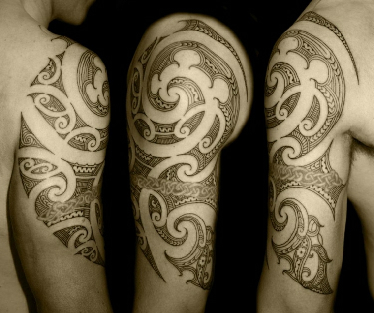 tatuagens para homens em estilo maori 